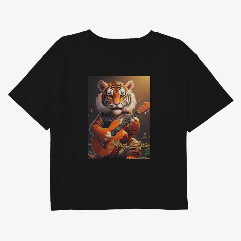 Play Lips, A tiger playing the guitar.