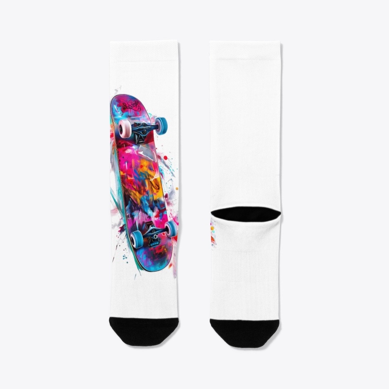 Neon Graffiti Skateboard – Street Style