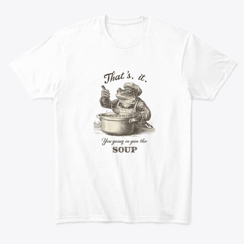 Sarcastic Frog Chef Going in the Soup