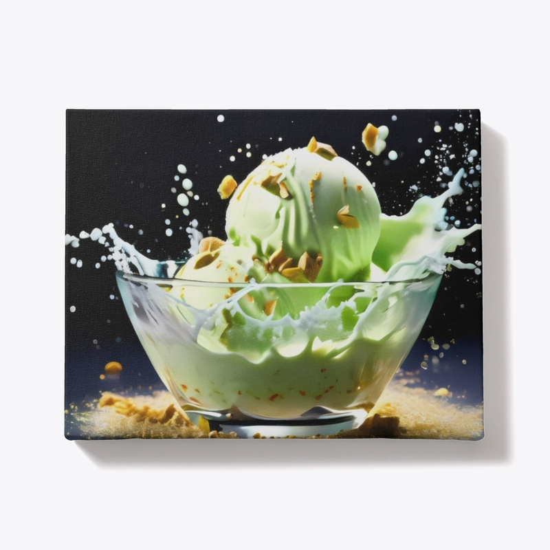 glass bowl of ice cream