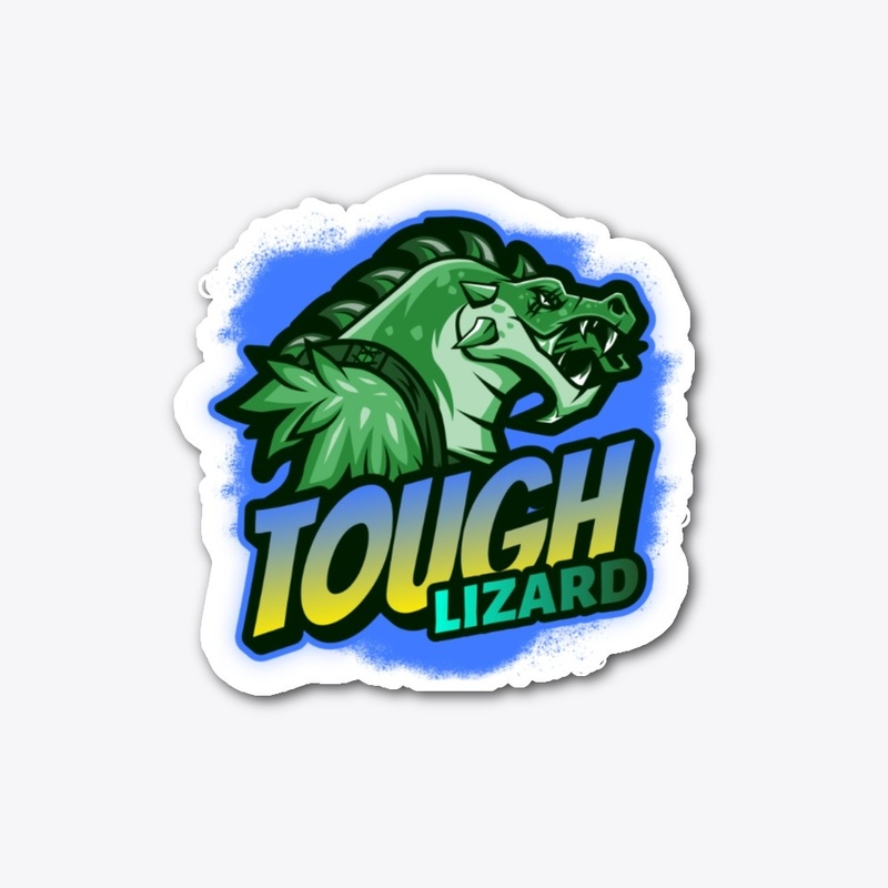 cartoon logo design: tough lizard