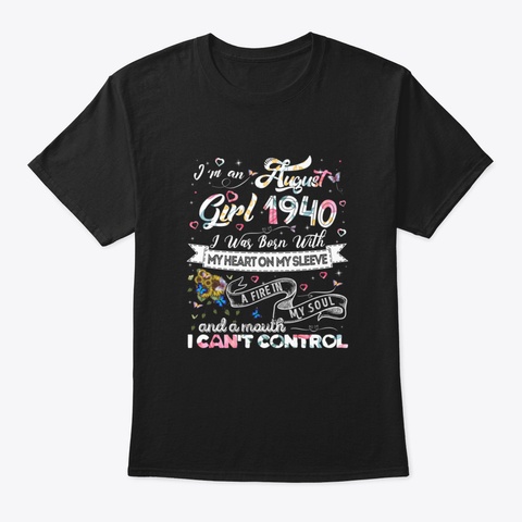 August Girl 1940 All Original Parts Girl Black T-Shirt Front