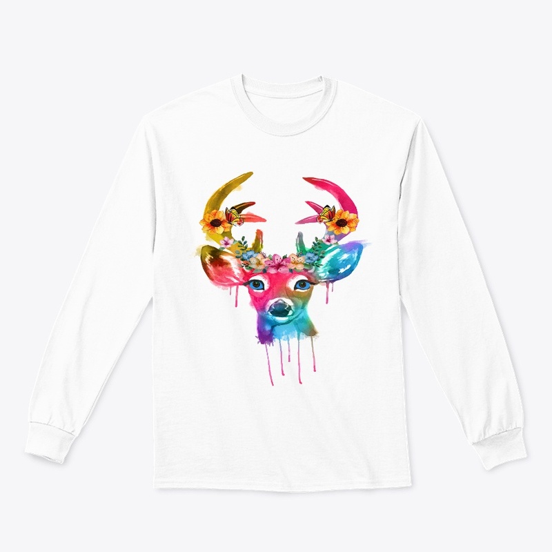 Watercolor Deer Graphic T-shirt