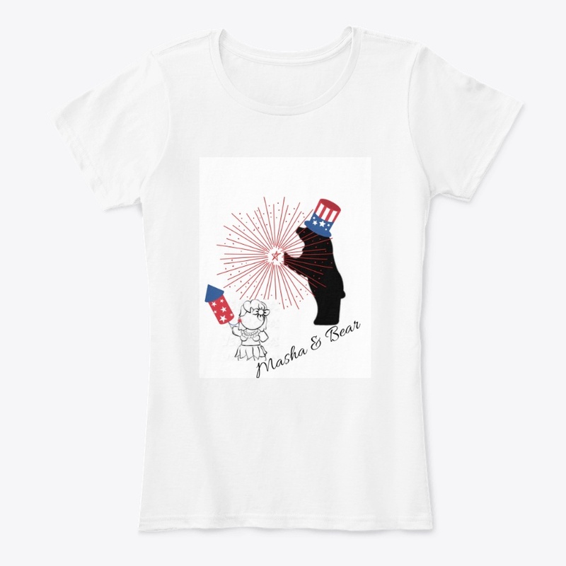 Masha & Bear 4th July Tee