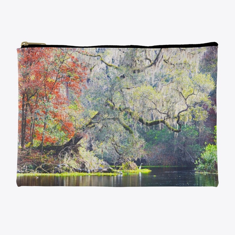 Calm autumn river scenery
