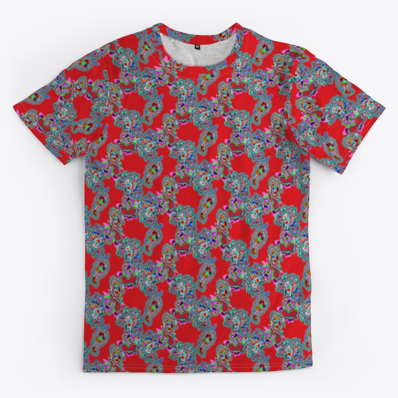 T shirt:multi colored pattern