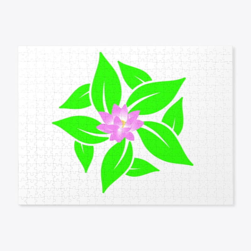 Lotus Flower between Green leaves 