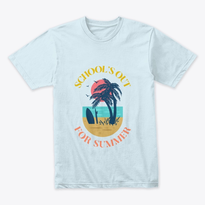 Retro School's Out for Summer Beach