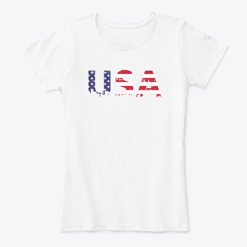 USA T Shirt US Flag Tee 