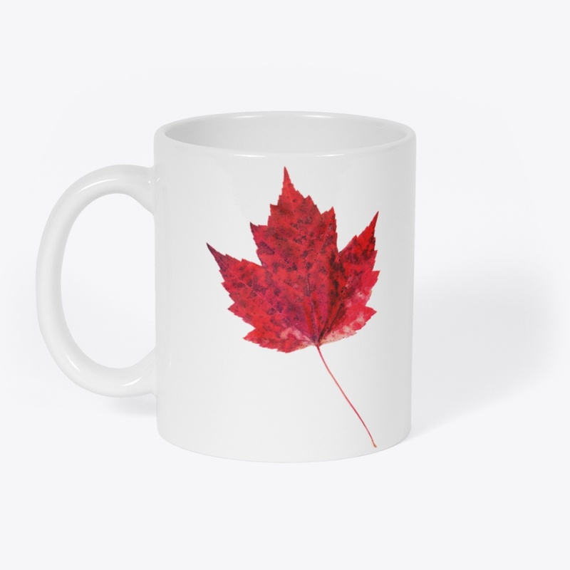 Vibrant Red Maple Leaf .
