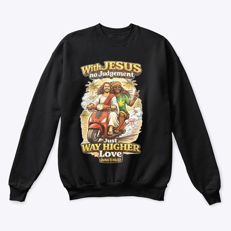 With Jesus Rastafarian Island Tee 