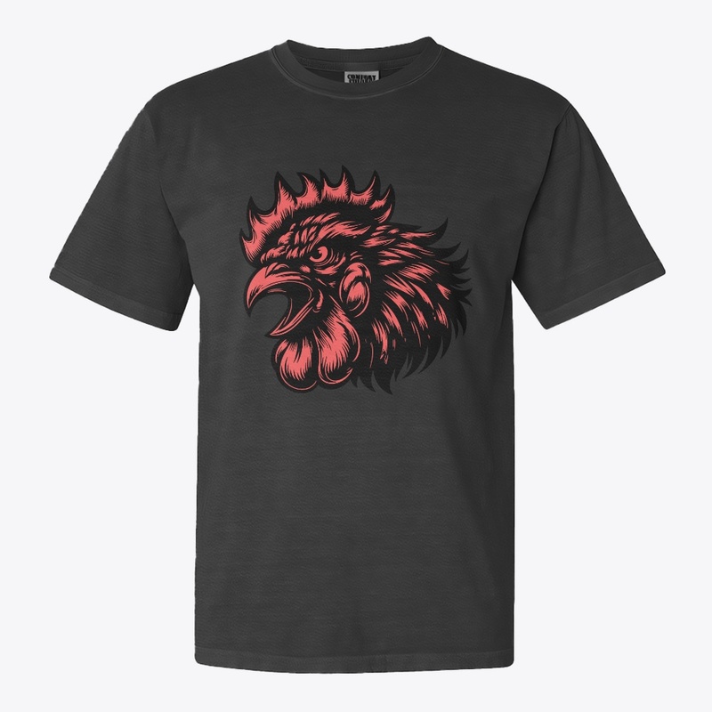 Angry Chicken Head Design