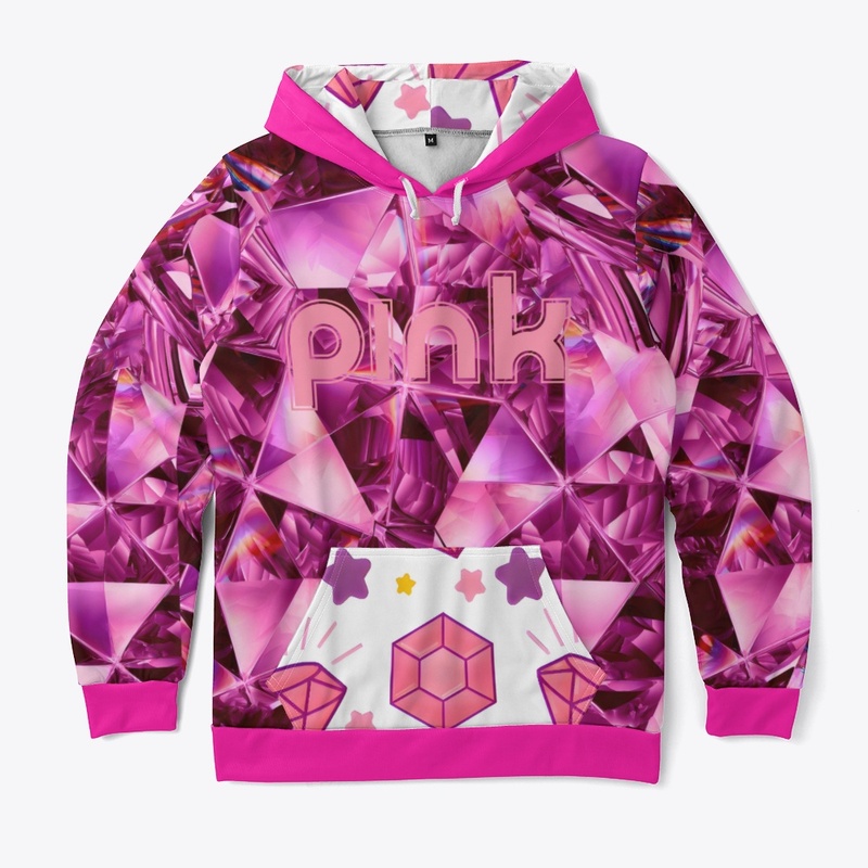 pink diamonds. luxe hooded sweatshirt