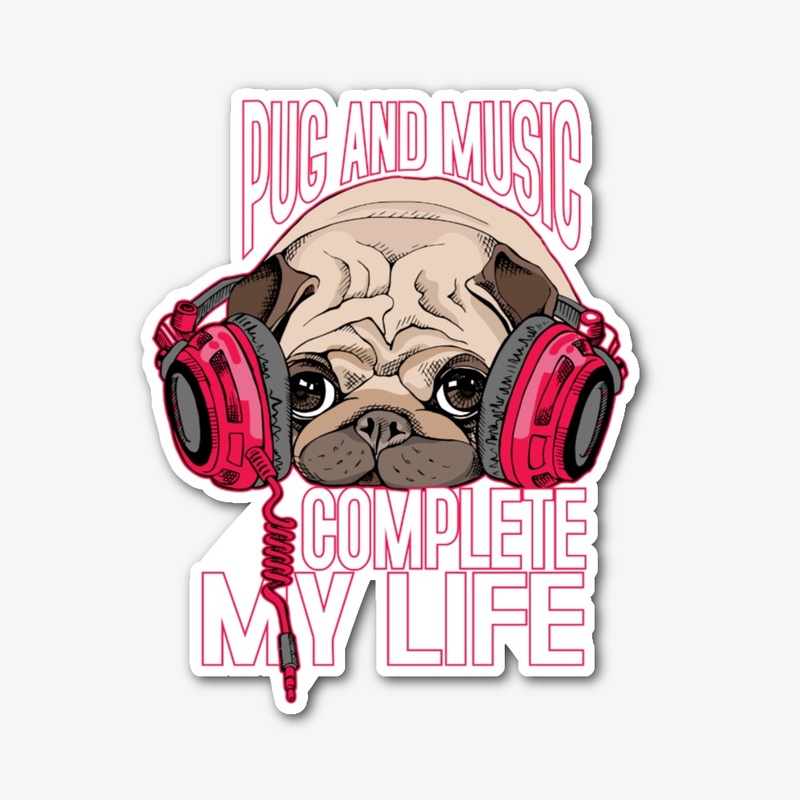 pug and music complete my life