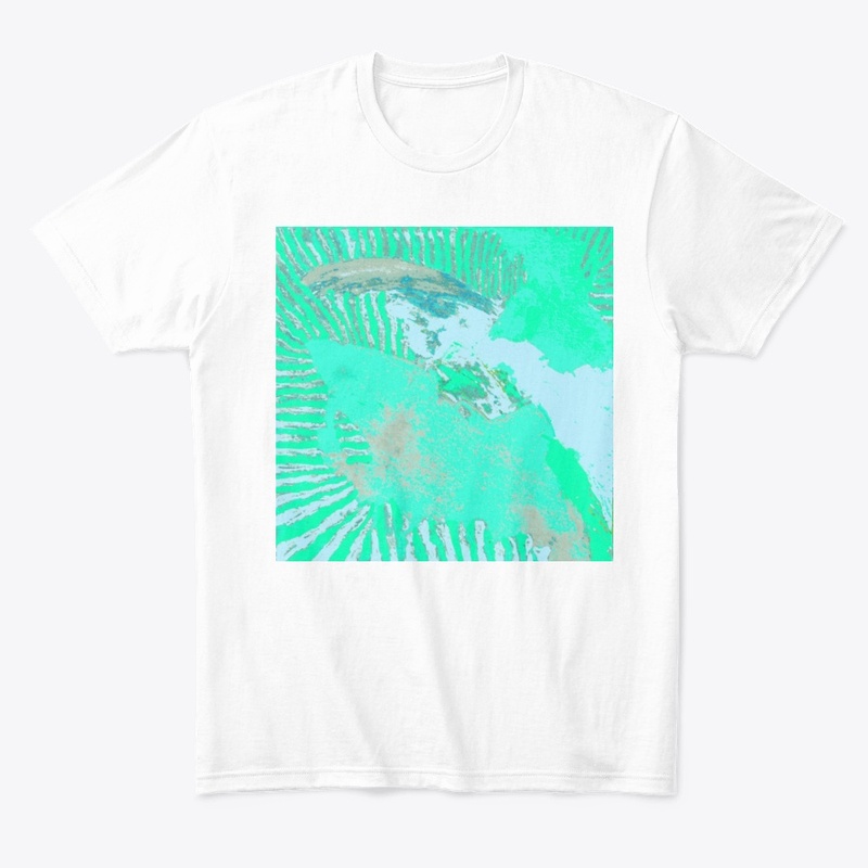 Aqua Mint Tides Abstract