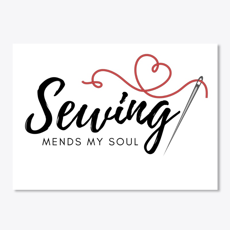 Sewing Mends My Soul - Word Art