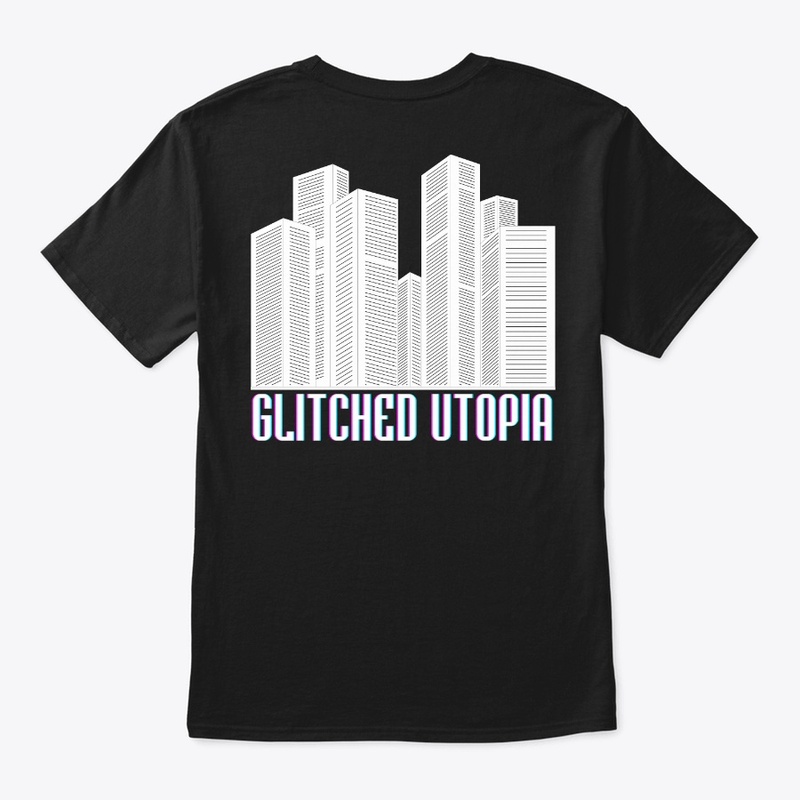 GLITCHED UTOPIA SHIRT BLACK