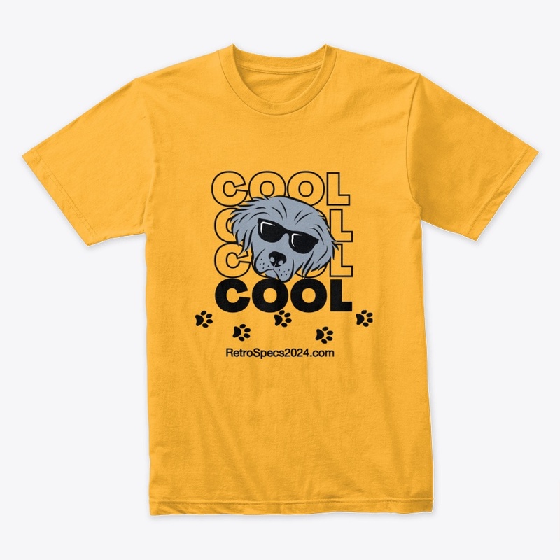 Retro cool dog with shades