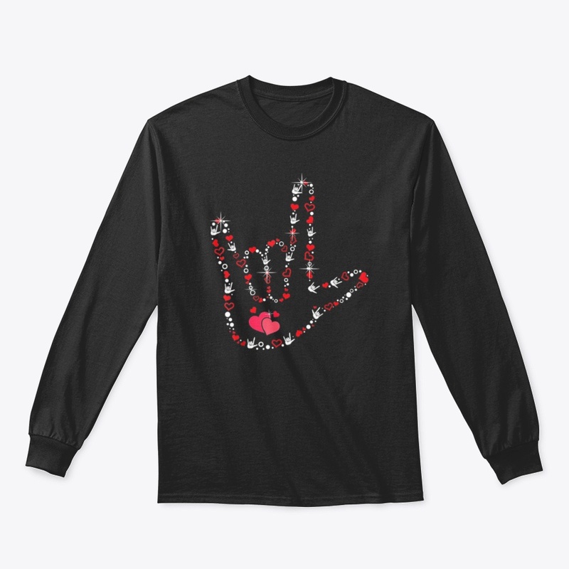 ASL Love Heart Deaf Pride Valentine day