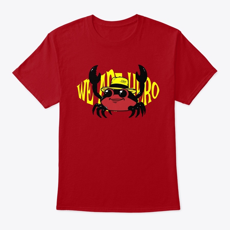 crab with hat and text art