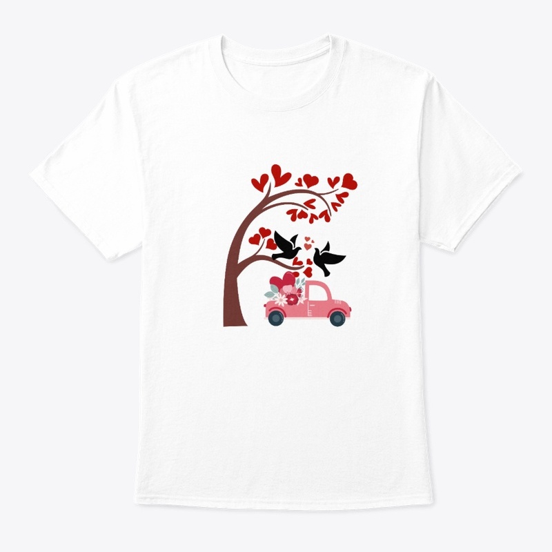 Valentine Love Birds & Pink Floral Truck