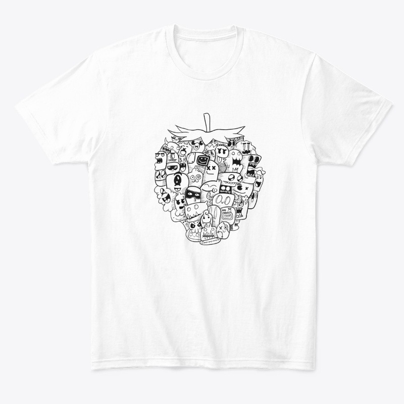 S&I: Strawberry doodle design (Black)