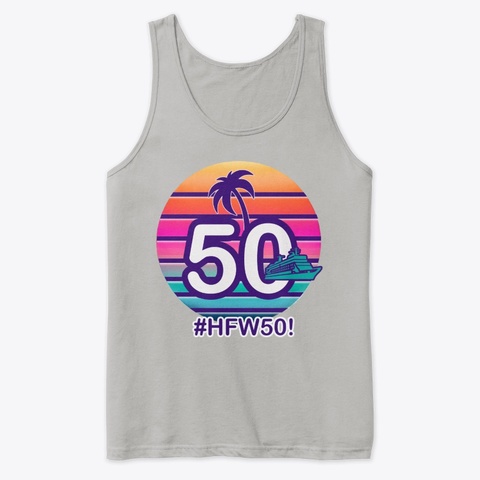 Mens Tank Top Sunset Design Athletic Heather T-Shirt Front