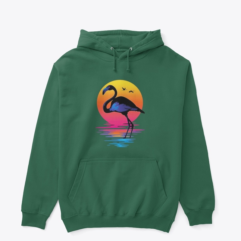 Flamingo 🦩 Arts of A sunset scenery.