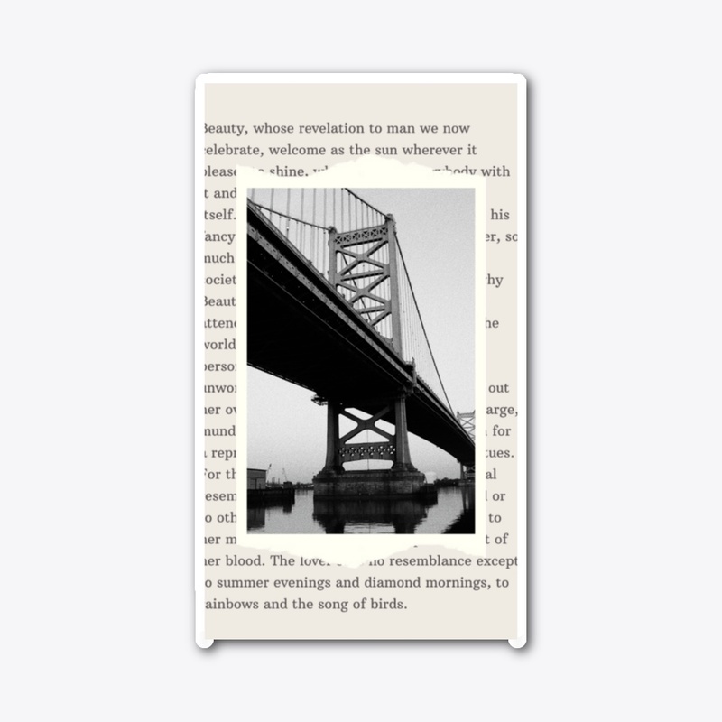Black and White Newspaper-Philly Bridge