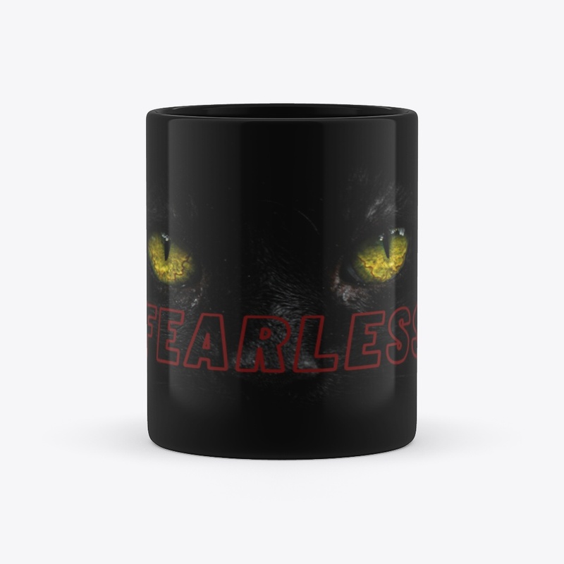 black printed mug 