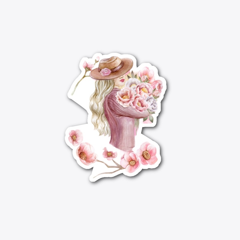 Beautiful girl with flowers  