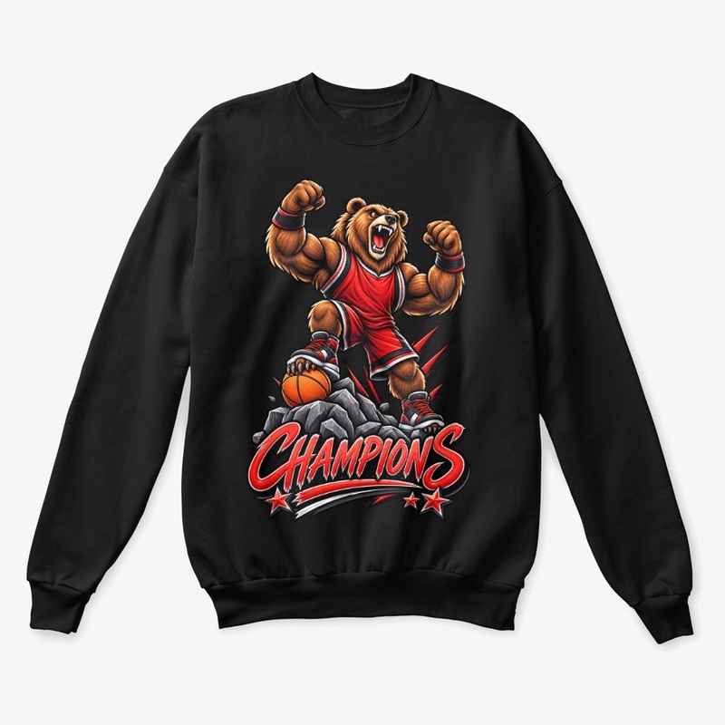 Victory Bear Basketball Mascot 