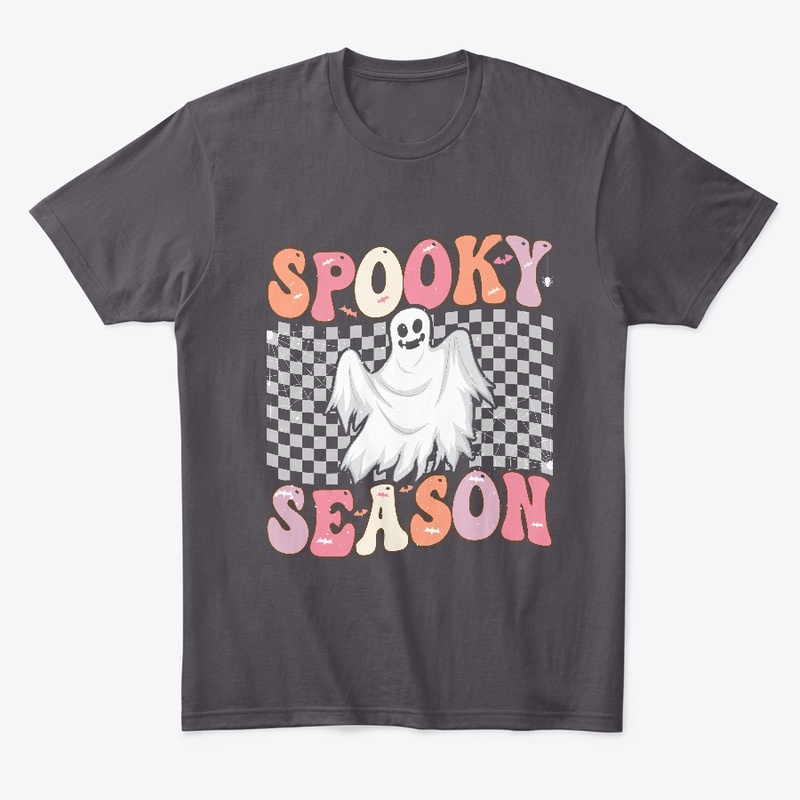 Spooky Season Cute Ghost Bats Tee