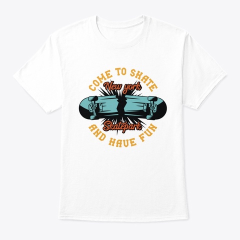 New York Skatepark White T-Shirt Front
