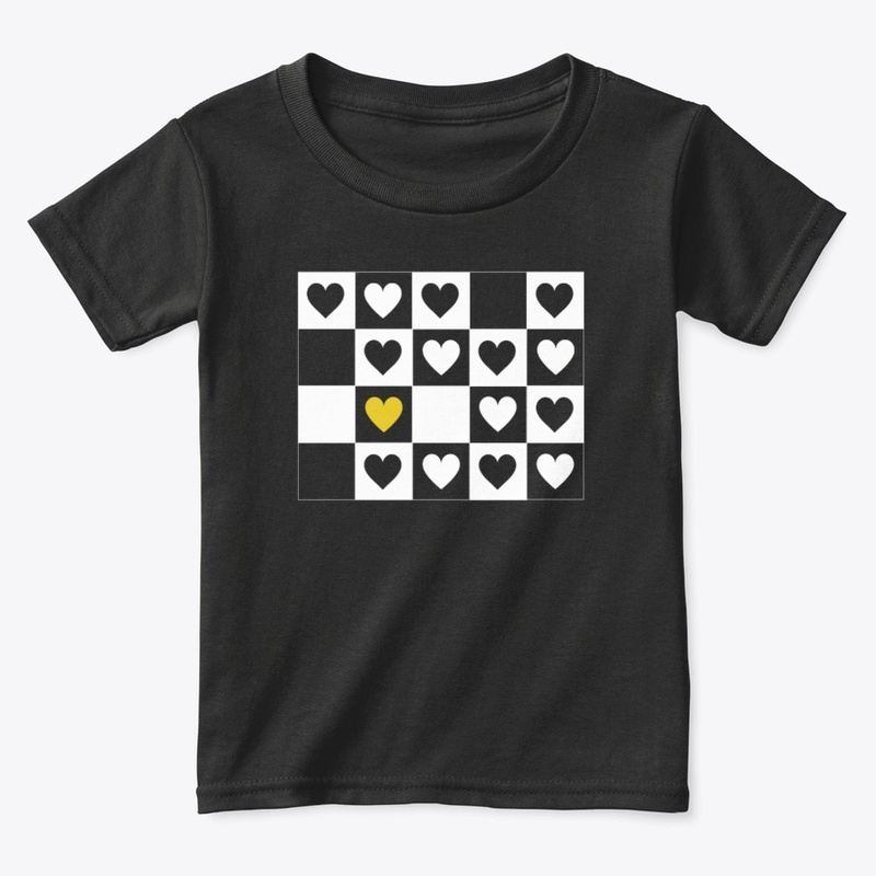 Heart Checker Plate logo T-shirts