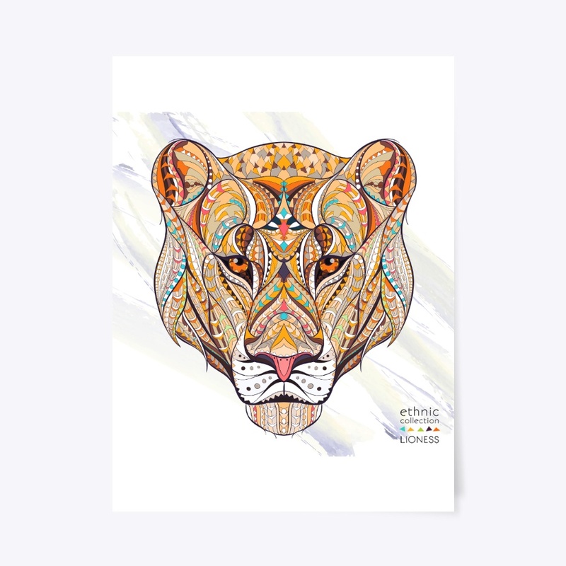 Ethnic Animal Collection: Lioness Graphi