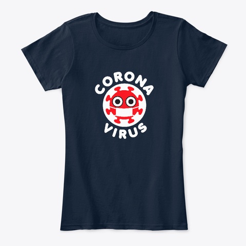 Coronavirus  New Navy T-Shirt Front