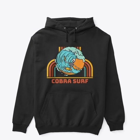 Cobra Surf Skeleton Black T-Shirt Front