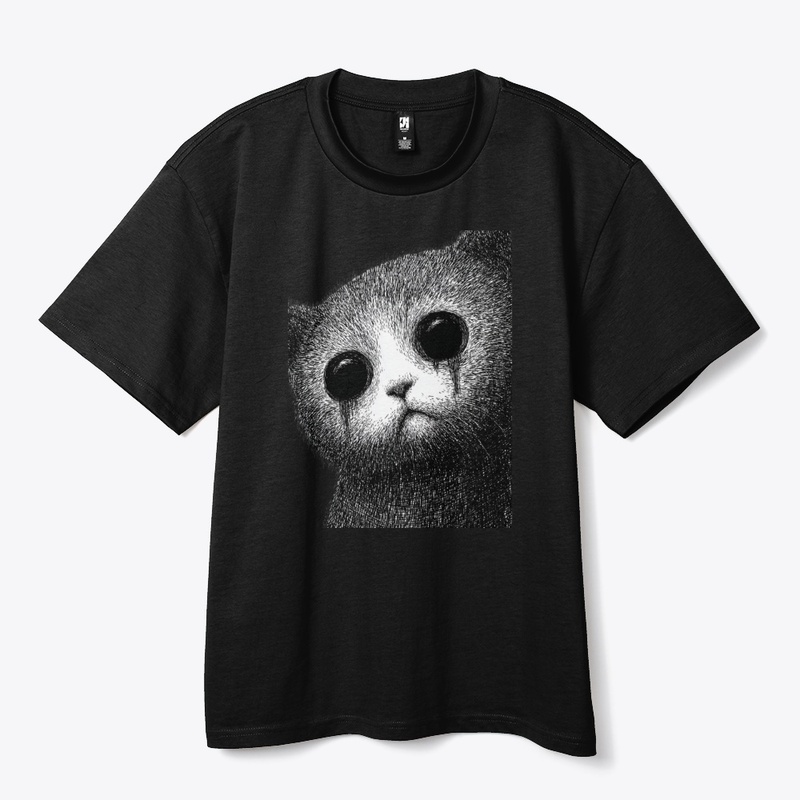 Sad Cat Weeping Eyes artwork