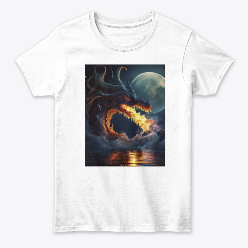 Dragon and moon