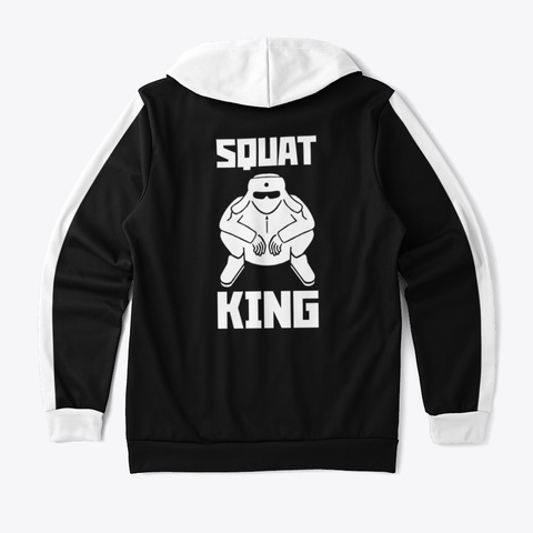 Squat King Black Tracksuit Hoodie White T-Shirt Back