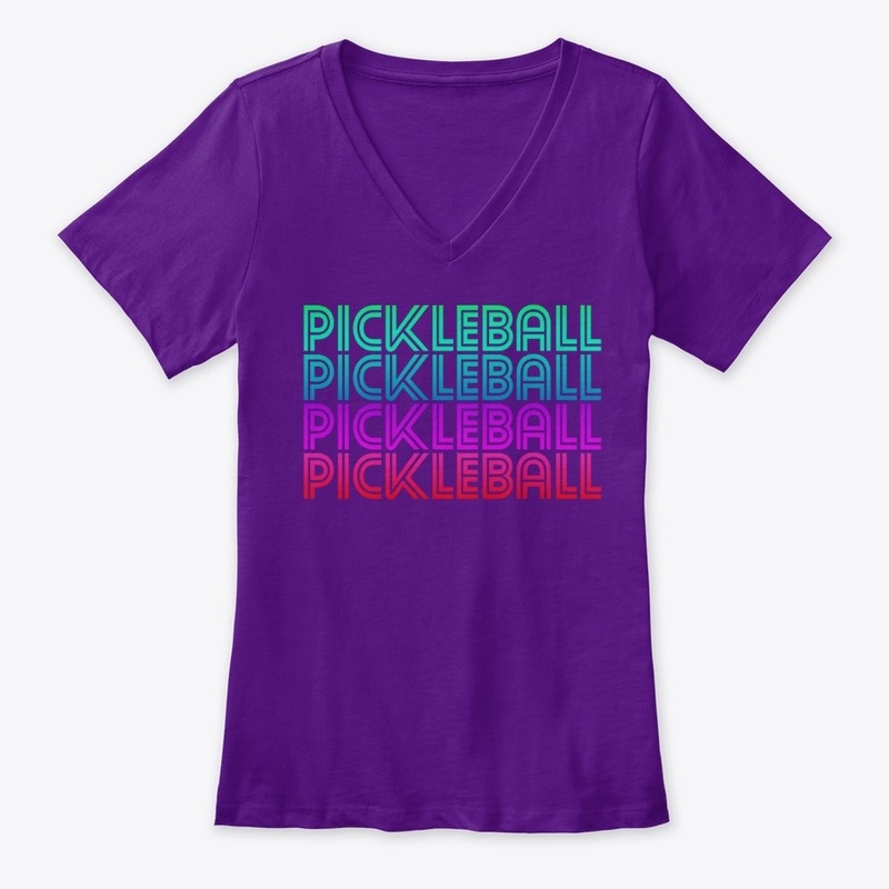 Pickleball Retro Tops Dark Colors