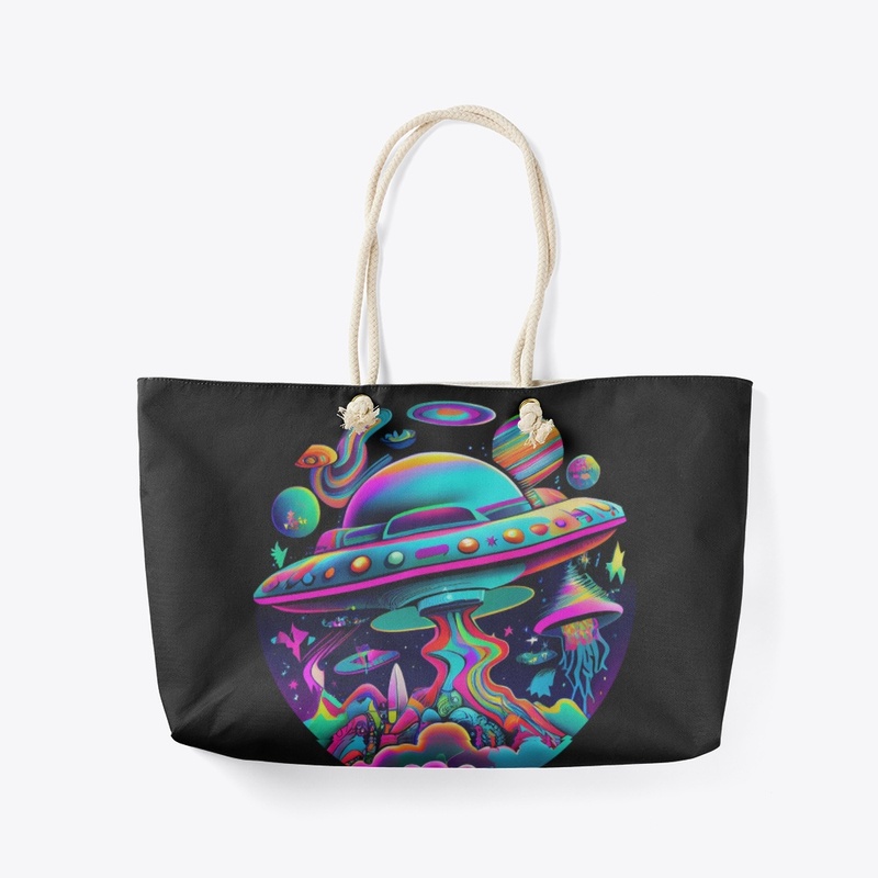 UFO Neon Lights cosmic abduction