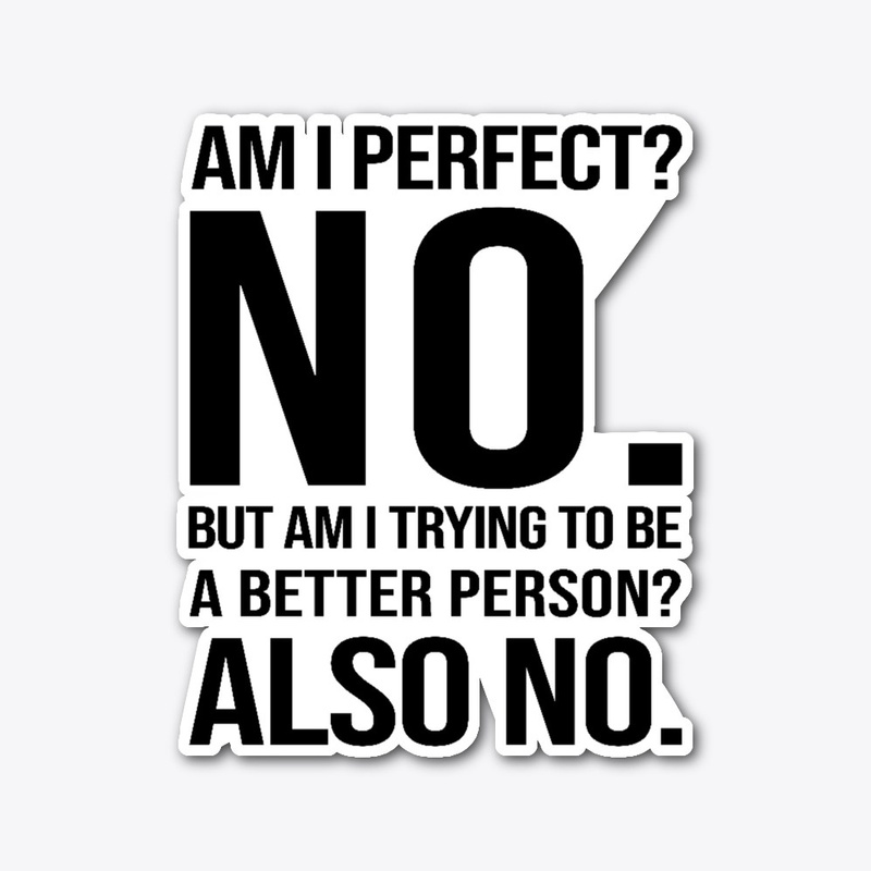 Am I Perfect? NO. But am I trying to be