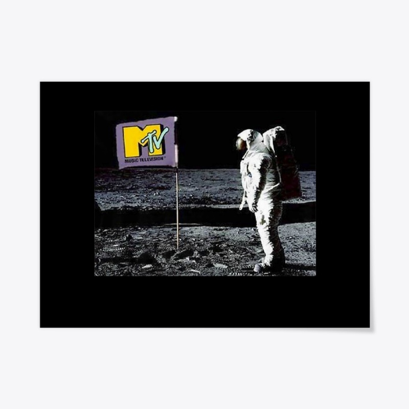 Music Flag On Moon 