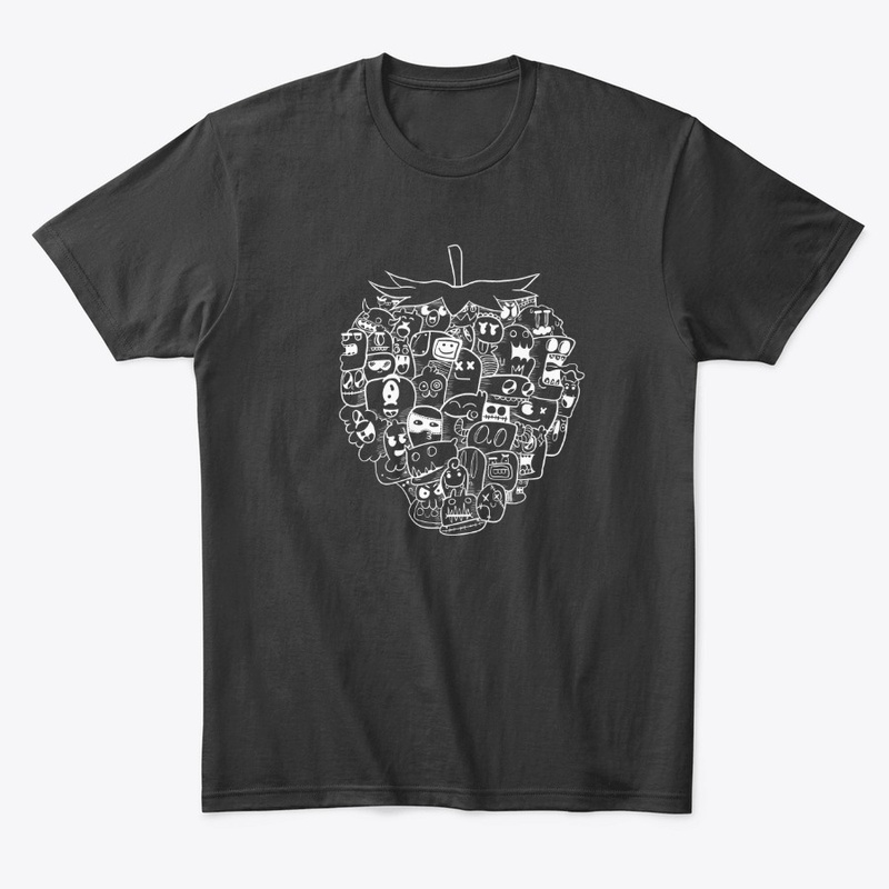 S&I: Strawberry doodle design (White)