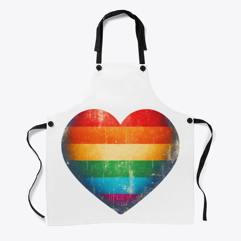 Grunge Pride Flag Heart LGBTQ