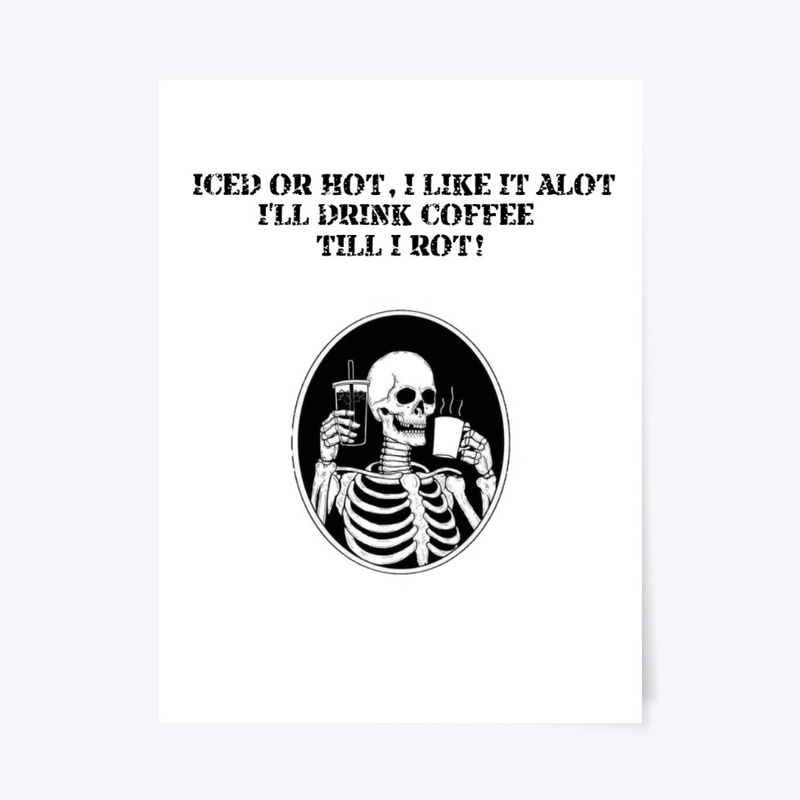 COFFEE DRINKING SKELETON