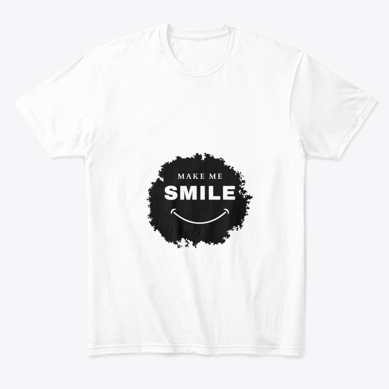 Black Simple Make Me Smile T Shirt