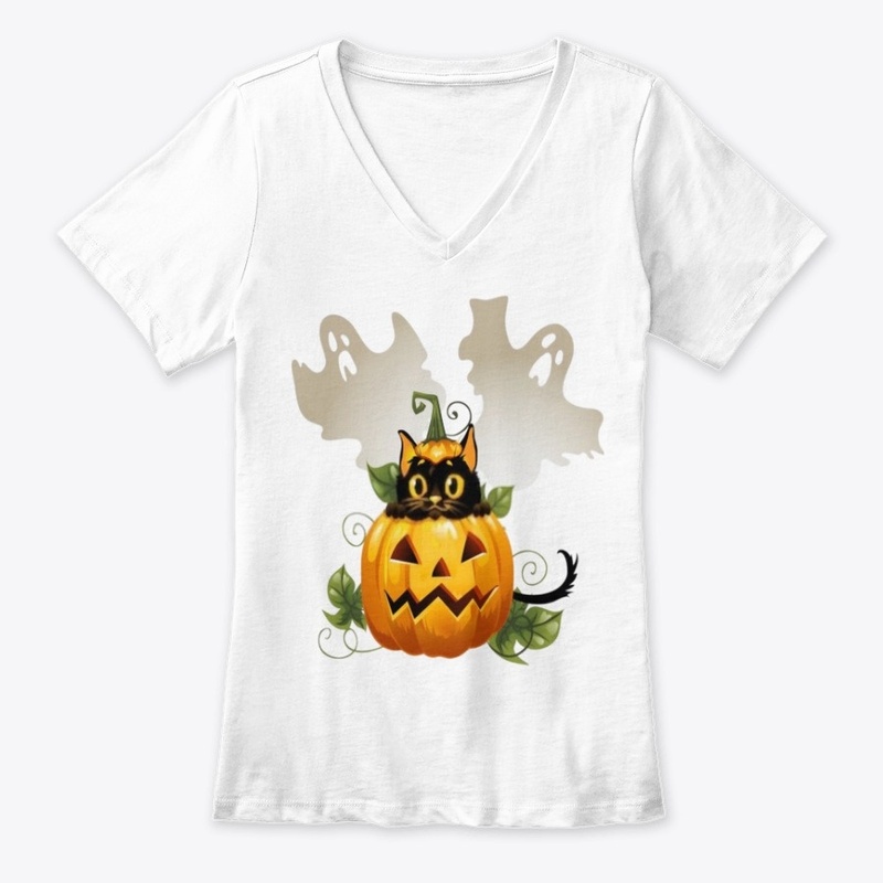 cut cat Halloween T-Shirt